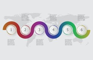 Infographic template of process step timeline modern electronic circle , presentation infographic vector