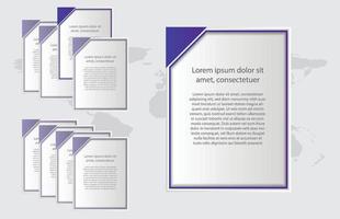 Infographic template of modern square folder topic , presentation infographic vector