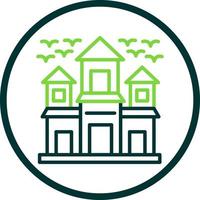 Haunted House Vector Icon Design