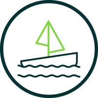 Sailing Boat Vector Icon Design