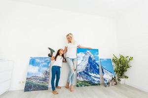 Choosing where to hang a painting in new home photo