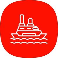 Cruise Ship Vector Icon Design