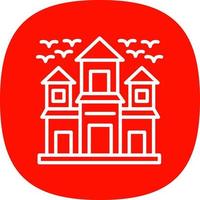 Haunted House Vector Icon Design