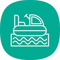 Bumper Boat Vector Icon Design