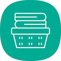 Laundry Basket Vector Icon Design