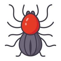 Blattodea insect, flat cartoon icon of roaches vector