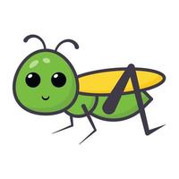 Honey pollinator flying insect, flat cartoon of cute bee vector