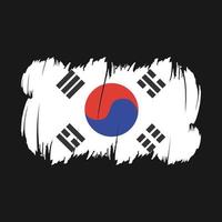 South Korea Flag Brush Vector