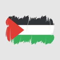 Palestine Flag Brush Vector