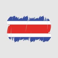 Costa Rica Flag Brush Vector