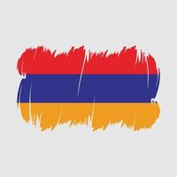 vector de pincel de bandera de armenia