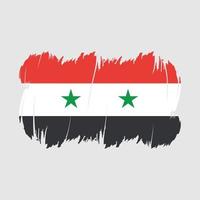 vector de pincel de bandera de siria