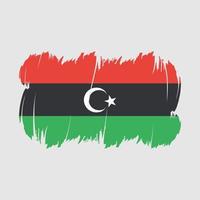 vector de pincel de bandera de libia