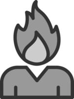 Burning Vector Icon Design