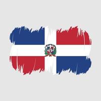 Dominican Republic Flag Brush Vector