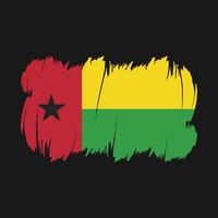 vector de pincel de bandera de guinea bissau