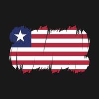 Liberia Flag Brush Vector