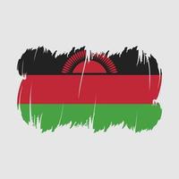 Malawi Flag Brush Vector