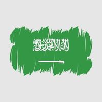 vector de pincel de bandera de arabia saudita