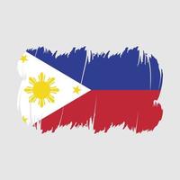 vector de pincel de bandera de filipinas