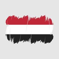 Yemen Flag Brush Vector