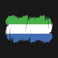 Sierra Leone Flag Brush Vector
