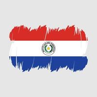 vector de pincel de bandera de paraguay