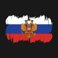 vector de pincel de bandera de rusia