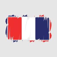 France Flag Brush Vector