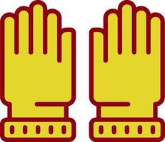 guantes, vector, icono, diseño vector