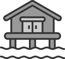 Beach House Vector Icon Design