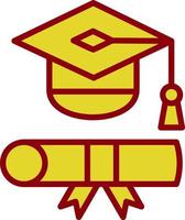 diseño de icono de vector de toga de graduación