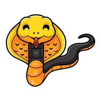 Cute philippines cobra cartoon vector