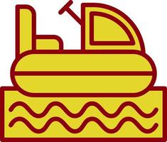 Bumper Boat Vector Icon Design