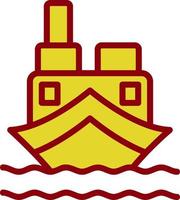 Cargo Boat Vector Icon Design