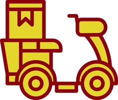 Delivery Bike Vector Icon Design