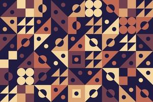 Abstract braun tracery of shapes tileable background. Contour retro seamless patterns vector