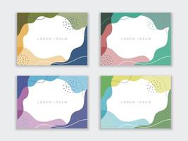 set of flat abstract minimalist background vector