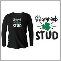 shamrock stud  design with vector