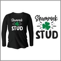 shamrock stud design with vector