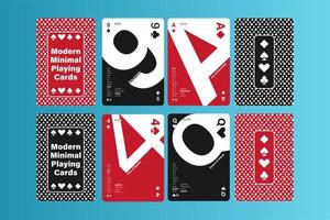 illustration of a set of cards with a modern and minimal style vector