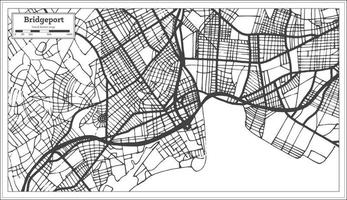 mapa de la ciudad de bridgeport usa en estilo retro. esquema del mapa. vector