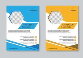 Modern corporative layout business flyer and corporate design A4 size. vector