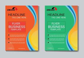 Modern corporative layout business flyer and corporate design A4 size. vector