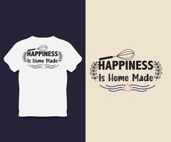 diseño de camiseta de tipografía de felicidad vector