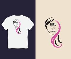 diseño de camiseta de tipografía de mujer con vector