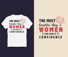 diseño de camiseta de tipografía de mujer con vector