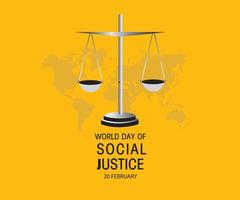 world day of social justice Social Media Banner Design vector