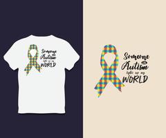 feliz día de la conciencia del autismo diseño de camiseta con vector