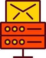 icono de vector de alojamiento de correo electrónico